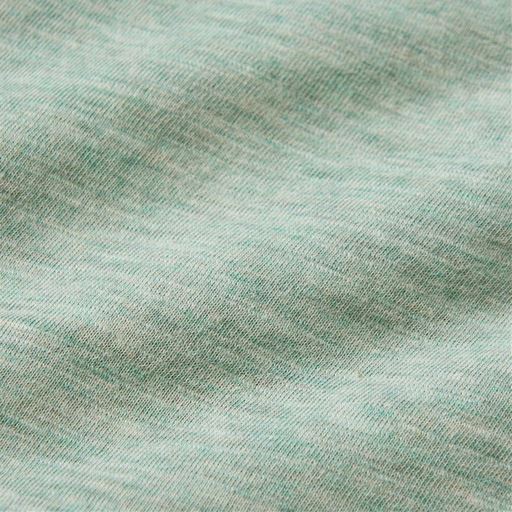 生地拡大(グリーン)<br>Tシャツや肌着にも使われている素材です。