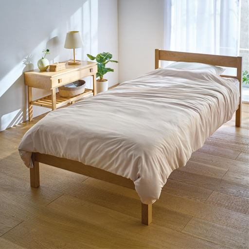 ベージュ<br>急速乾で時短が叶う! なめらかな肌ざわりの掛け布団カバーです。
