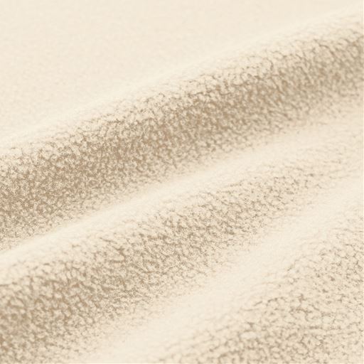 生地拡大(アイボリー)<br>ずっと撫でていたい、ふわっと起毛したマイクロフリース素材。