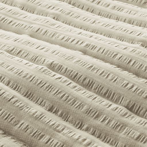 生地拡大(ベージュ)<br>夏用のパジャマなどにも使用される、肌離れのいいサッカー生地。