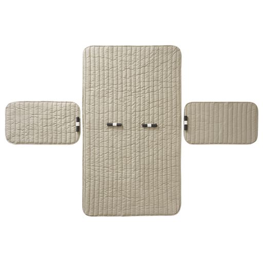 ひじカバー部分は本体と分かれているので、別々に洗えて干すのも簡単。