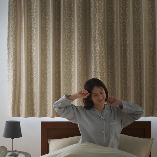 ライトピンク<br>寝室におすすめ! 快眠をサポートする、すき間ブロックカーテンです。