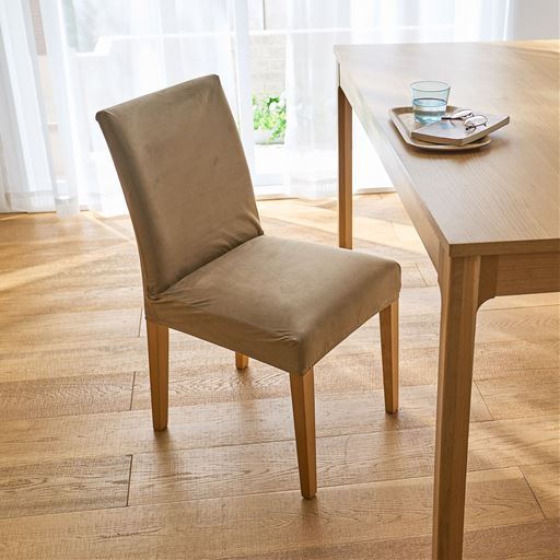 ブラウン<br>チェアカバー<br>【適応サイズ(約cm)】<br>背面幅:35～45<br>背面～座面長さ:85～110<br>座面厚み:12まで