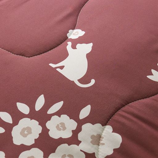 裏面は同柄の色違い。可愛いネコに癒される♪