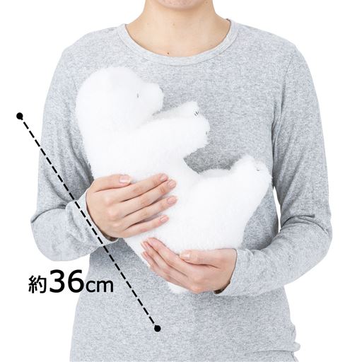 A (しろくま/レム)<br>Sサイズはお子さまも大人も抱きやすい大きさ。