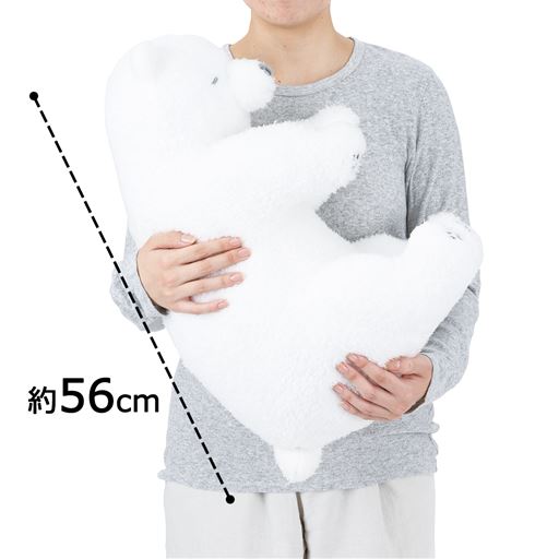 A (しろくま/レム)<br>Lサイズは存在感も抱き心地もばっちり。