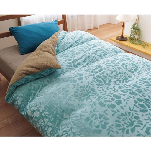 ターコイズブルー(花柄)