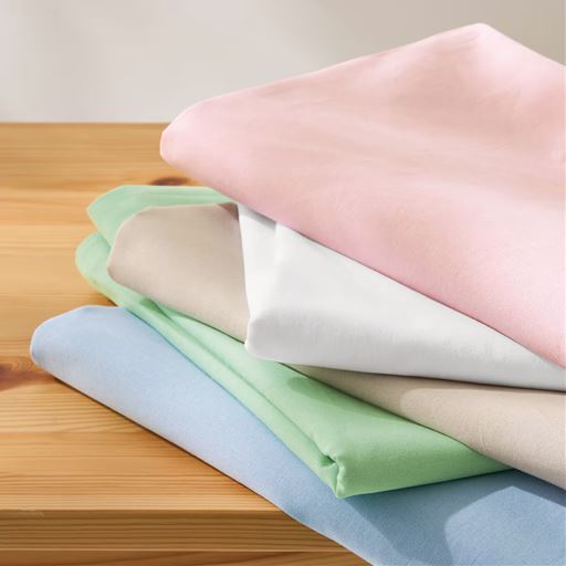 (上から)ピンク・ホワイト・ベージュ・グリーン・ブルー