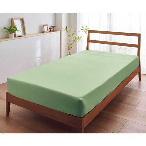 ボックスシーツ<br>全周ゴム仕様でサイドまですっきりカバー。