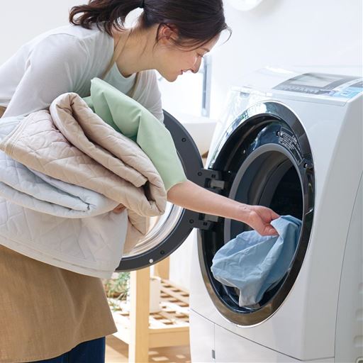 丈夫な素材としっかり設計で、洗濯しても縮みにくく風合いも落ちにくいのが特長。<br>※写真はイメージです。