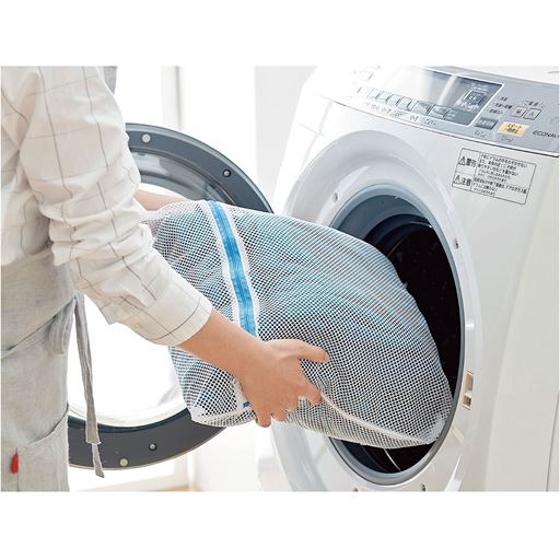 ご家庭の洗濯機で気軽にお洗濯できます。<br>※画像はイメージです。