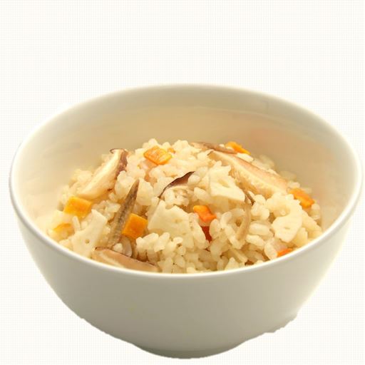 根菜ご飯<br>だしのうまみが効いた優しい味。