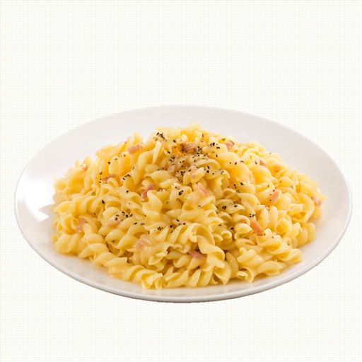 カルボナーラ<br>クリーミーなソースにベーコンと胡椒で味を引き締めた、<br>大人から子どもまで幅広い人気の味