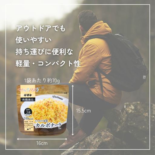 アウトドアでも使いやすいコンパクトなパッケージ。