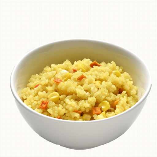 ドライカレー<br>スパイシーなカレー味とご飯が良く合い、食欲をそそります。