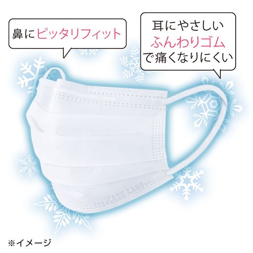 鼻にピッタリフィット 耳にやさしいふんわりゴムで痛くなりにくい