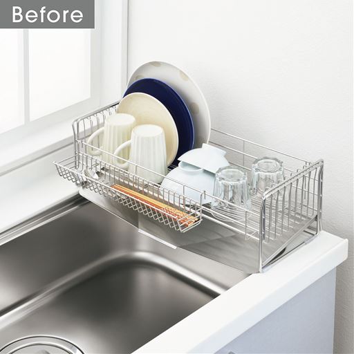 【before】洗い物の量に応じて伸縮できる!