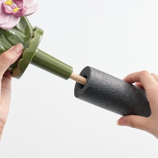 リングクッション付きでしっかり安定します。