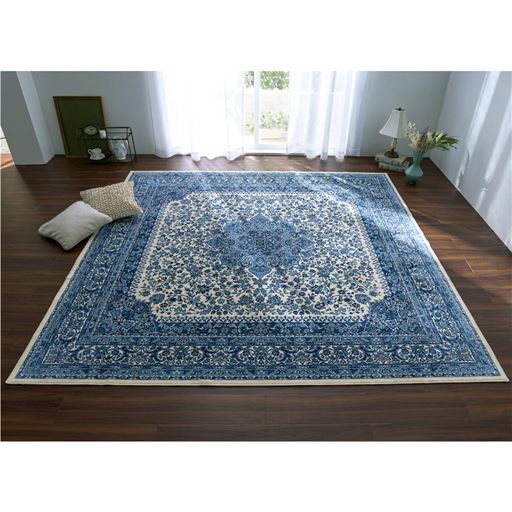 ブルー 横240×縦240cm<br>日本の技から生まれた美しさに、抗菌防臭の安心感を。