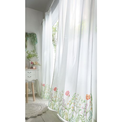 A (フラワー) 幅100×丈198cm(2枚組) <br>まるで花畑のようにお部屋を明るく彩ります。