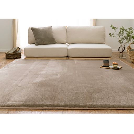 ベージュ<br>横185×縦185cm