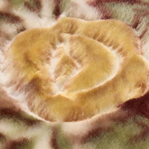 カービング加工で立体的に表現された花々が高級感を演出。