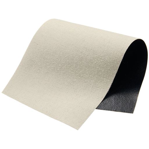 ベージュ生地に黒フィルム加工を施した、薄手で軽いライナー生地