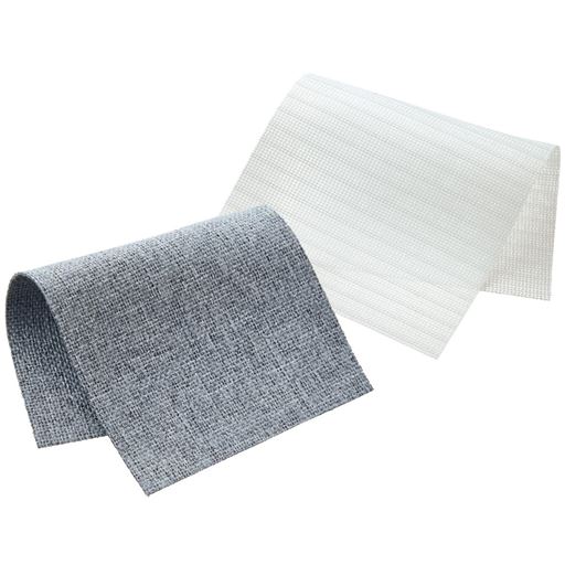 (左から) カーテン(ネイビー)・レースカーテン(ホワイト)