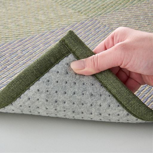 裏面はすべりにくい加工でズレにくい。