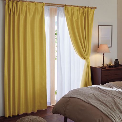 F (銀杏) ※消灯イメージにより、商品色は暗く写っています。<br>遮光機能付きで寝室にもおすすめ。