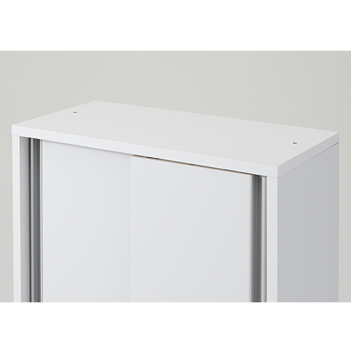 ホワイト<br>本体の天板は化粧仕上げなので、上から見えても安心です。