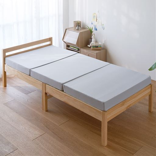 ナチュラル シングルB (ヘッドボード付き)<br>※マットレスはXI-1651を使用しています。