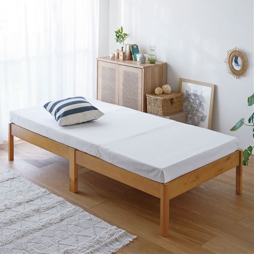 ライトブラウン シングルA (ヘッドなし)<br>※マットレスは商品に含まれません。