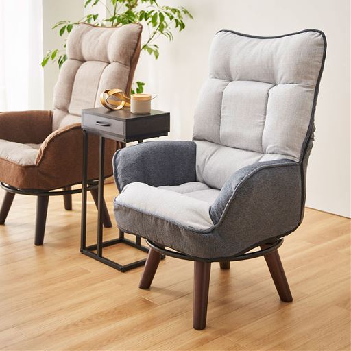 (左から)ブラウン・グレー<br>インテリアになじむ高級感のあるデザイン