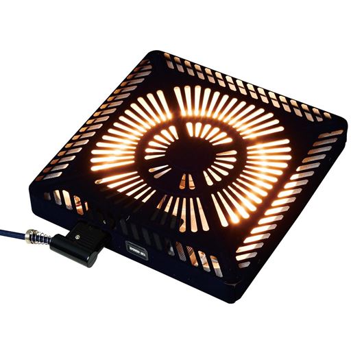 B (ハロゲンヒーター) 速暖ヒーターECOタイプ/ファン付き(600W)<br>電源を入れると素早く暖かくなります。