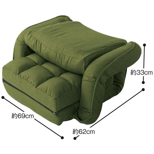 グリーン<br>たたんだ状態