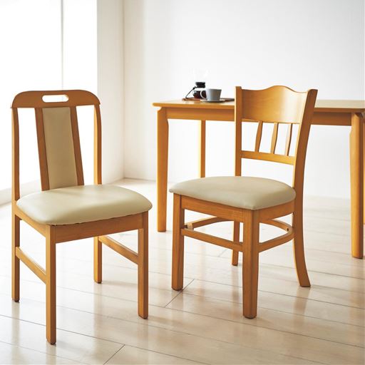 ナチュラル(サイズB・F)<br>用途に合わせて選べるダイニングチェアです。