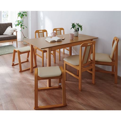 ナチュラル ※テーブルは商品に含まれません。 <br>A (スツール2脚組)・B (チェア2脚組)×2