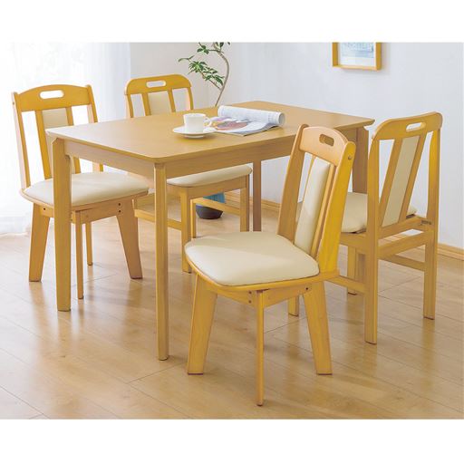 ナチュラル ※テーブルは商品に含まれません。 <br>B (チェア2脚組)・C(回転チェア2脚)