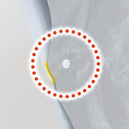 スナップボタン付き