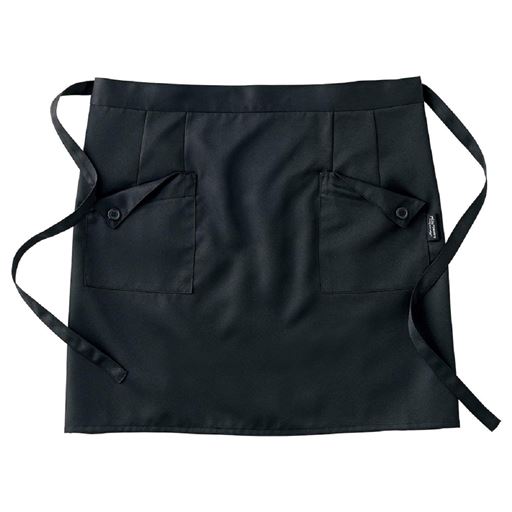 ブラック<br>ギャルソンエプロン(レギュラー丈)