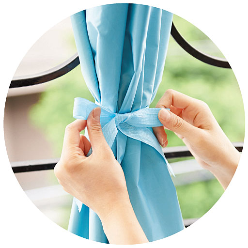 使わない時は、一つに束ねてコンパクトに