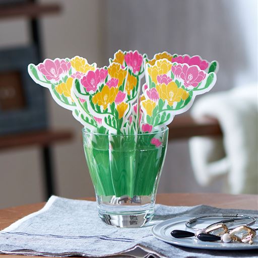 A (フラワーセット) フリージア<br>電源いらずのエコ加湿器で乾燥対策!