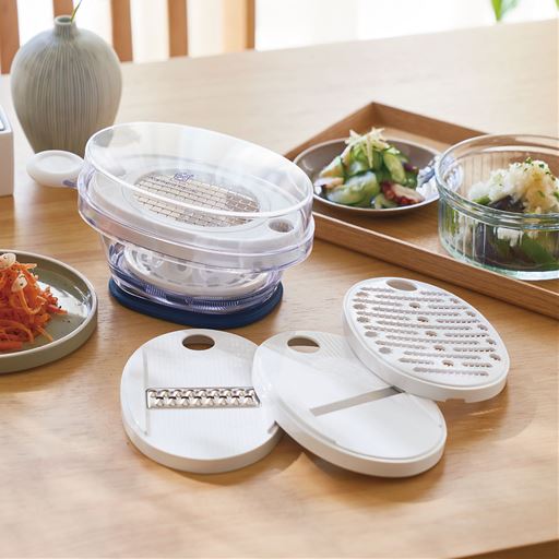 1台6役! コンパクトに収納できる「栗原はるみ」スライサーセットです。