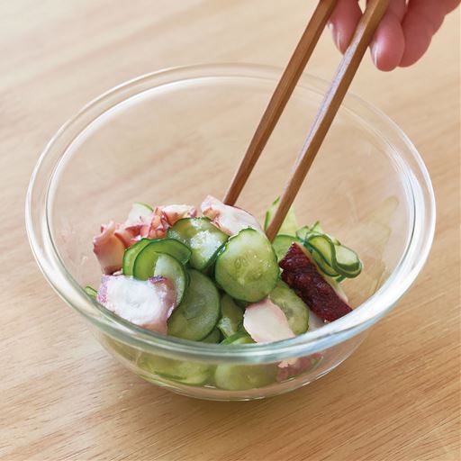 スライサーで酢の物に