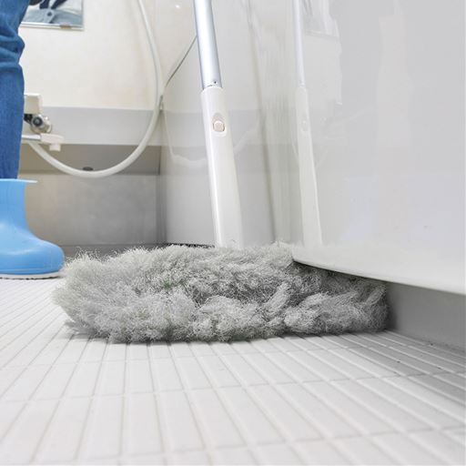 床も屈まずラクに洗える