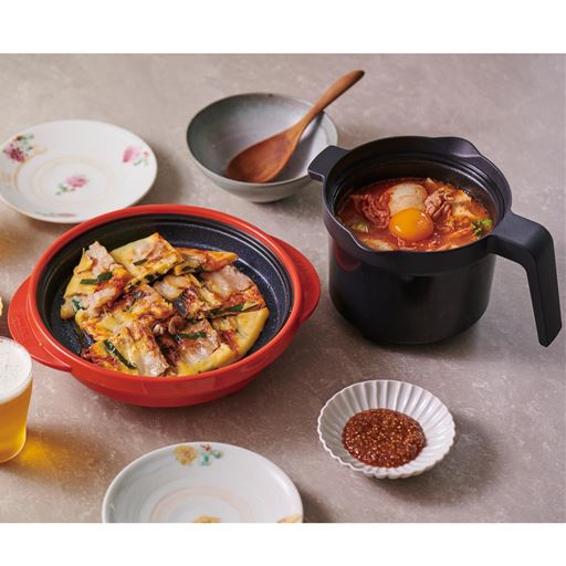 豚肉のチゲスープ×チヂミ