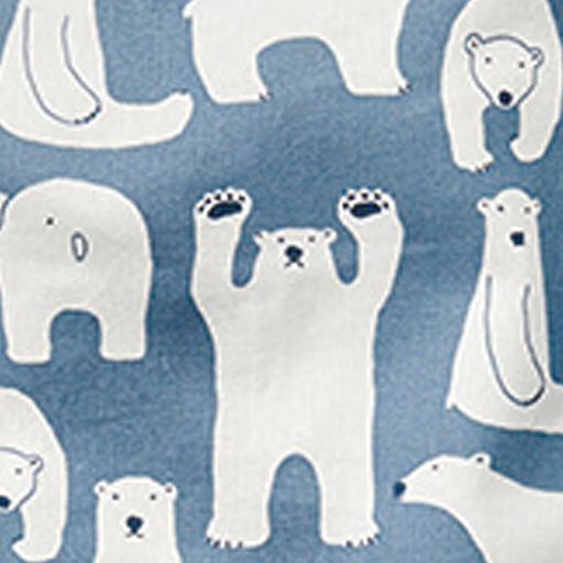 B(ブルー/クマ) 生地拡大