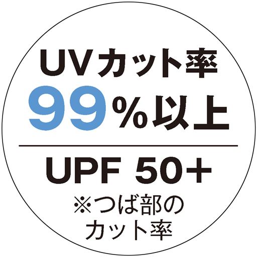 UVカット率99%以上 ※つば部のカット率