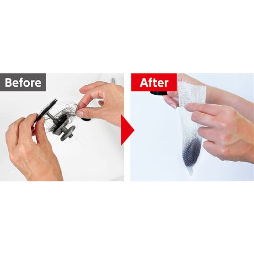 ゴミに触れずにネットごと捨てるだけ。お手入れもサッと拭くだけで簡単!